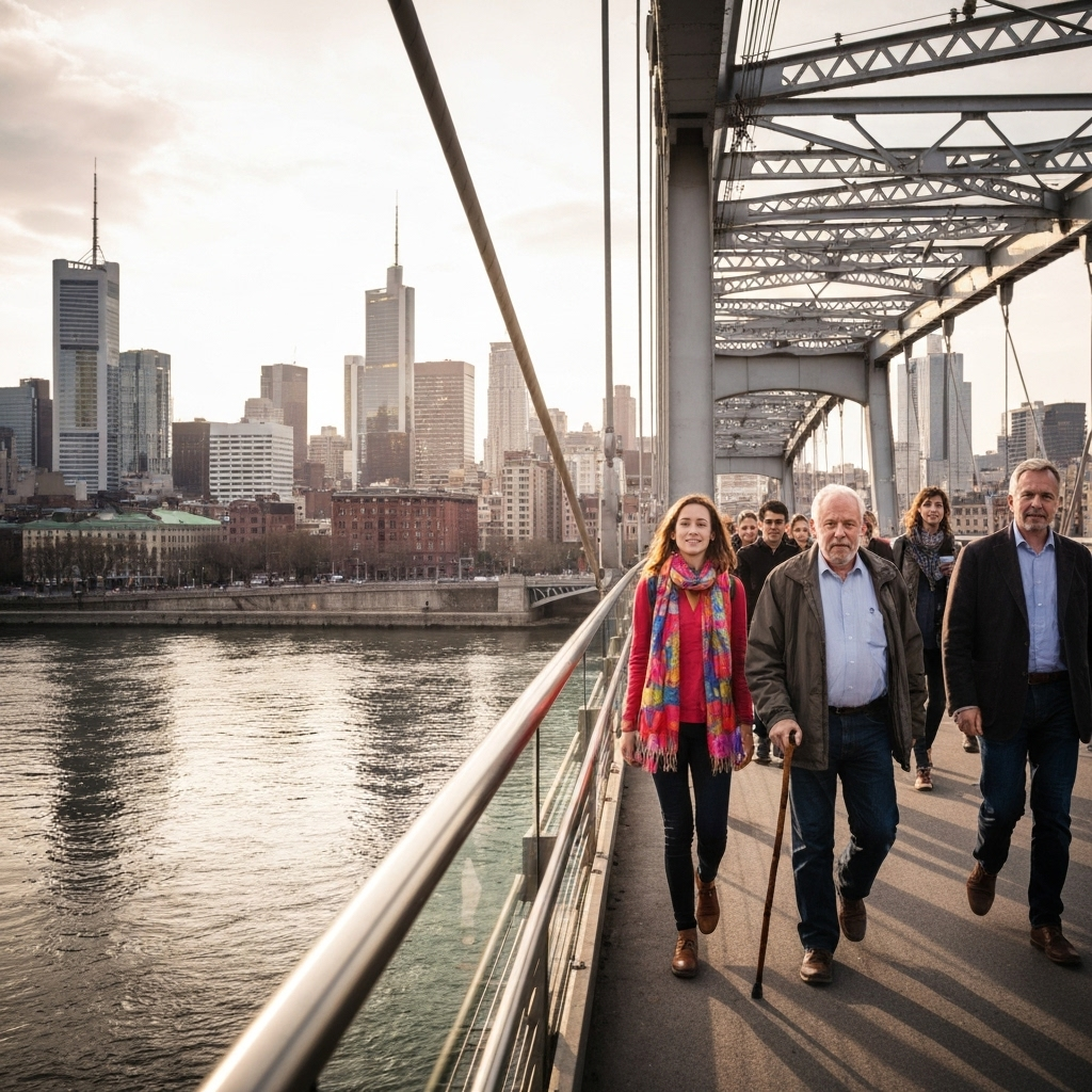 City bridge walk